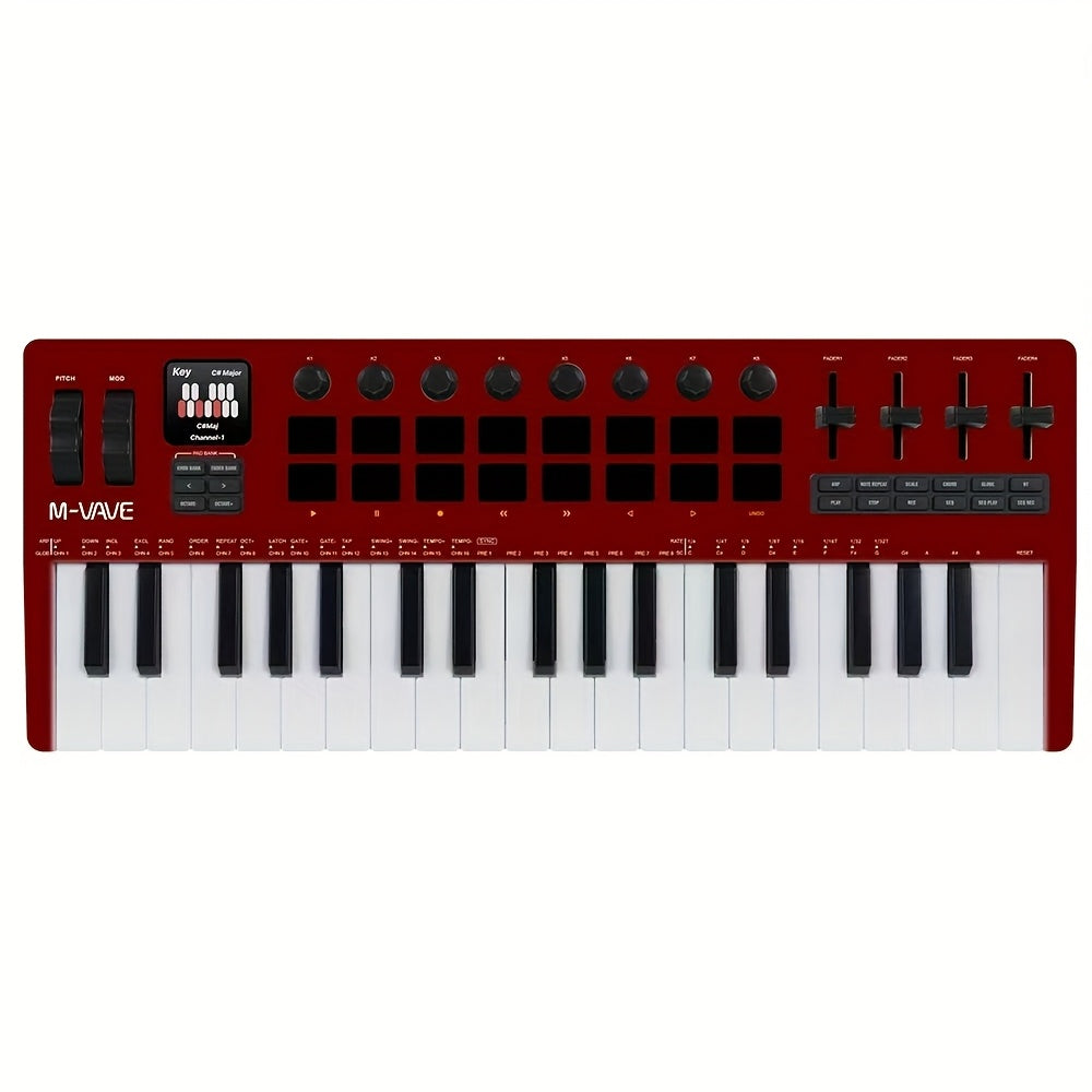 MIDI Keyboard M-VAVE SMK37PRO Professional 37-Key Wireless Controller for Music Composition and Synthesis