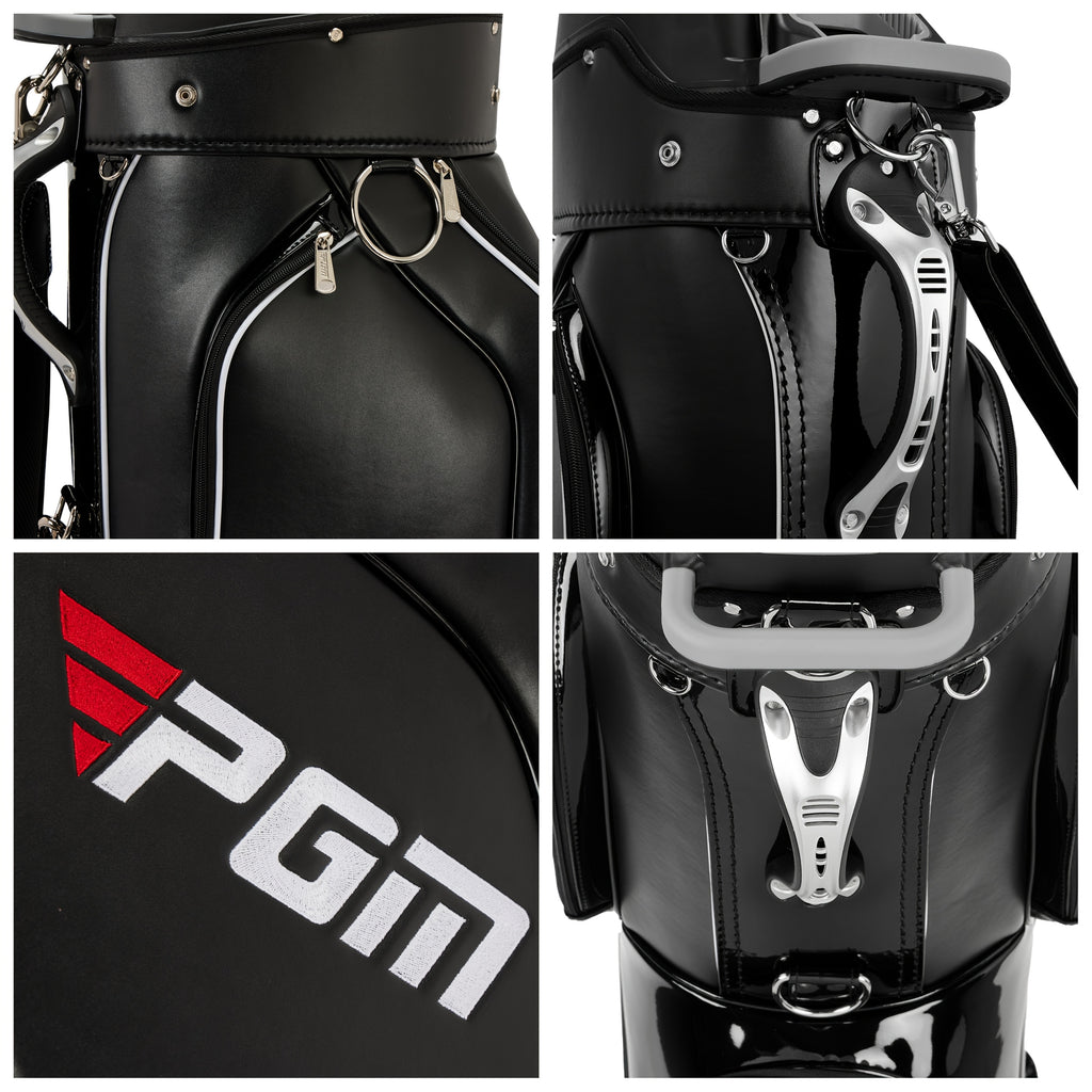 PGM Golf Cart Bag With 14 Way Organizer Divider Top, Premium Cart Bag With Handles And Rain Cover For Men/Blue