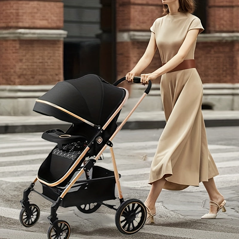 Lightweight Travel Baby Stroller - Quick Folding Design, Adjustable Backrest, Durable Fabric, Compact And Easy to Transport.
