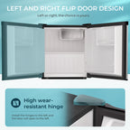 ICYGLEE Compact Refrigerator with Freezer, 1.7 Cu.Ft Mini Fridge, Single Door with Reversible Feature, Thermostat Adjustable, Energy Efficient, Suitable for Bedroom, Office, Dorm, Silvery