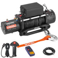 VEVOR Electric Winch, 13500 lbs Load Capacity, 12V DC Truck Winch with Φ3/8 in x 85 ft Synthetic Rope, Wireless & Wired Remote Control, Towing Off-Road SUV Jeep Trailer Boat