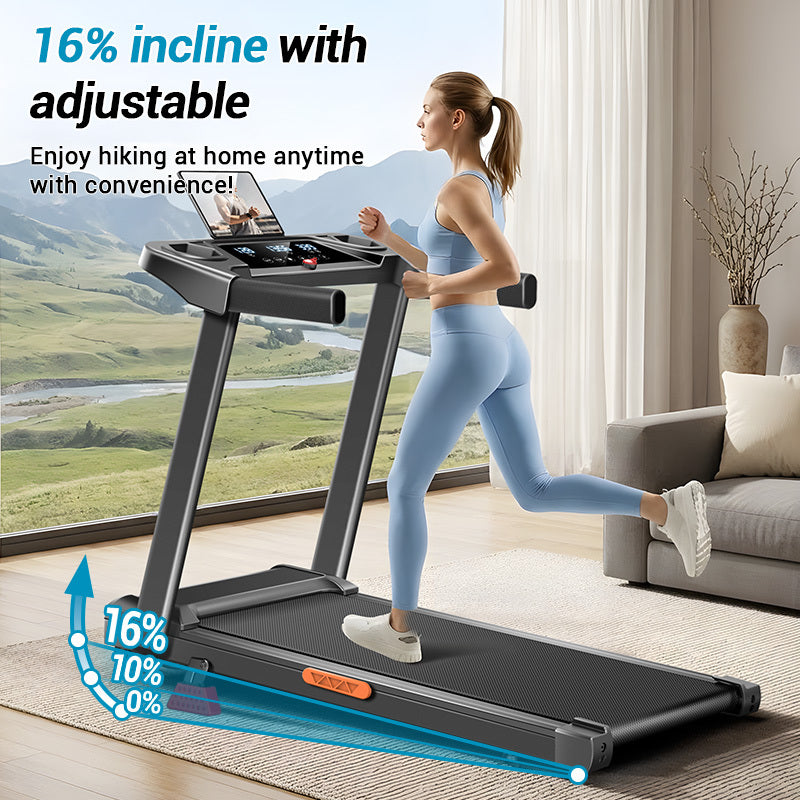 4-in-1 Treadmill with 18% Incline, Portable Treadmills for Home with Handle, Foldable Treadmills for Home and Office, 350 Lbs Weight Capacity.