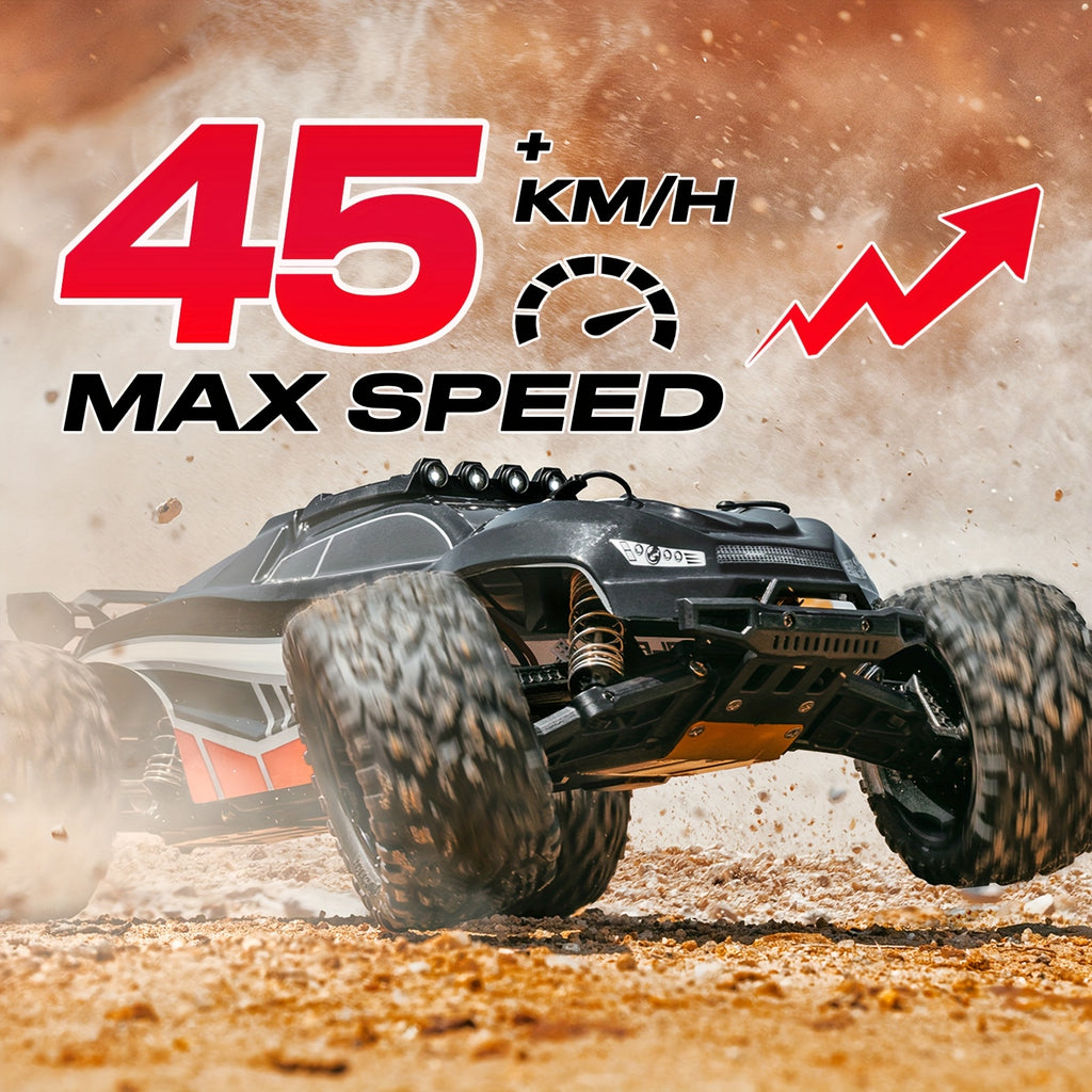 1:8 Full Scale High Speed Off-road Large RC Car, 45KM/H Racing Drifting Truck for Hobbyists, All Terrain Application, LED Headlights, 2600mAh Battery, 2.4Ghz Remote Control, Outdoor Sports Gifts