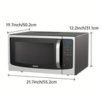 Galanz Multi-Function Microwave | 6 Auto Modes From Popcorn to Pizza, 1.6 Cu Ft Large Capacity, 1100W Efficient Heating, A Must-Have for Lazy Cooks