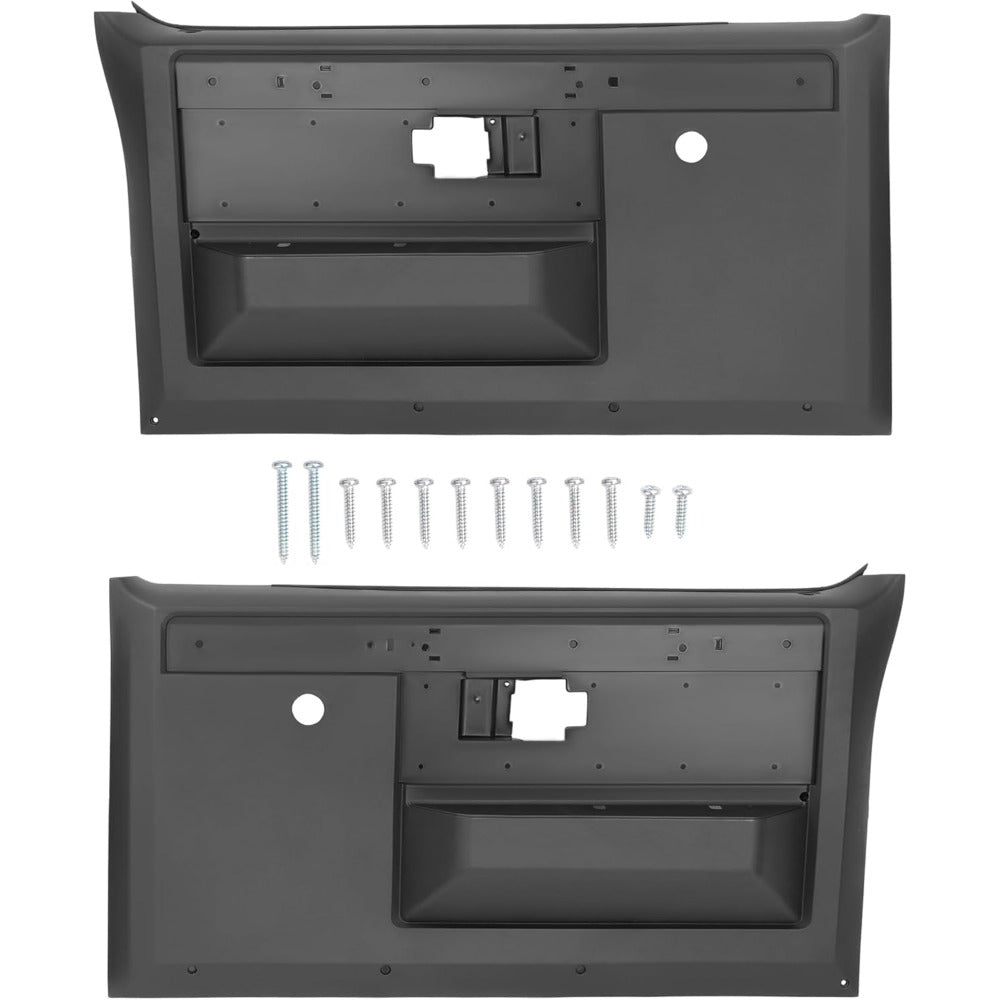 Inner Door Panels Compatible with 1981-1987 for Chevy Pickup Truck Power Lock Door Inside Door Trim Panel PP Plastic Black Pair