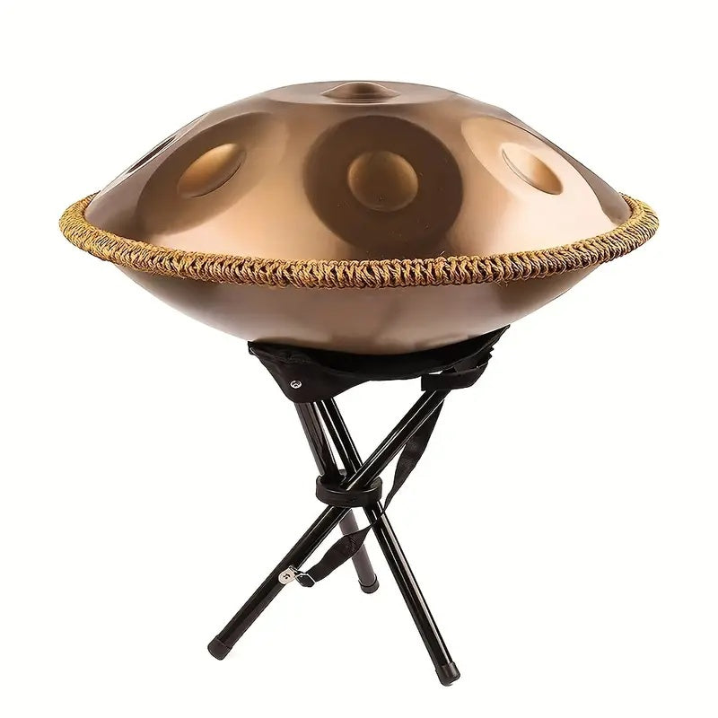 440Hz 22-Inch 10 Notes Handpan Drum Premium Steel Hand Drum For Adults, Golden Handpan Instrument For Meditation, Sleep Aid & Relaxation. A Complete Soothing Sound Healing Tool For Mindful Practice Gift Giving.