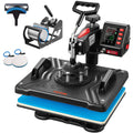 VEVOR Heat Press, 5 in 1 Heat Press 12x15 Machine Machine, Digital Precise Temperature Control, Clamshell Sublimation Transfer Printer Fast Heat-up, Vinyl Heat Press for Mug Cup T-Shirt Plate, 900W