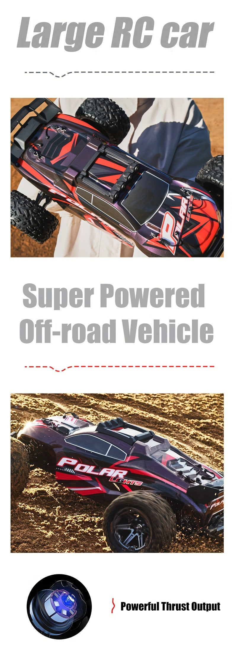 1:8 All Terrain High Speed Off Road RC Car, 45KM/H, Outdoor Drifting/Racing/Climbing, 2.4Ghz Remote Control, 3937.01inch RC Distance, Large Capacity Modular Battery, Birthday Gifts