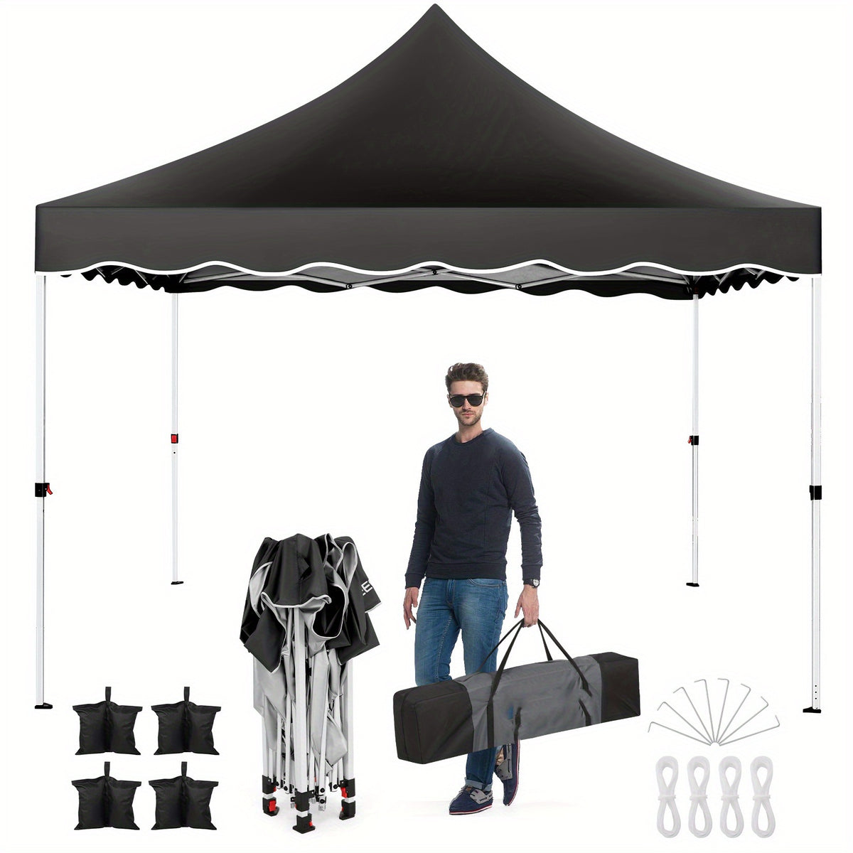 SANOPY 10x10ft Quick-setup Pop-up Tent | Fully Waterproof, Sunshade and UV Protection, Time-Saving and Portable, Perfect for Beach Enjoyment