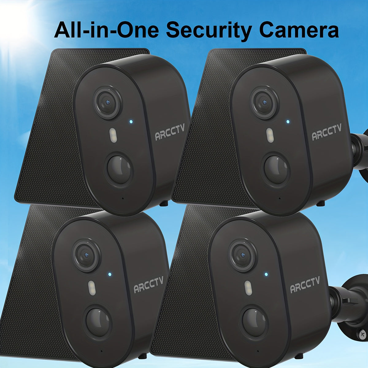 4MP Outdoor Camera with Battery Backup, Wireless Surveillance System Suitable for /Business, PIR Motion Detection, Color Night Vision, Alexa Compatible, SD/Cloud Storage, 2-Way Audio, Mobile App