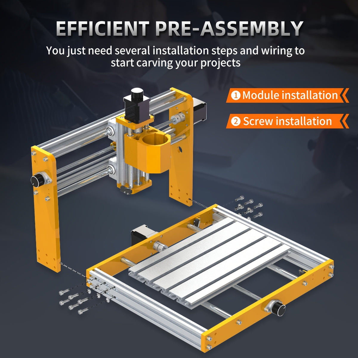 LUNYEE 500W All Metal CNC Machine, 3018 Pro Max CNC Wood Router Machine, 3-Axis Metal Milling Machine for Cutting Wood, Acrylic, PCB Plastic, Working Area: 300 X 180 X 80mm
