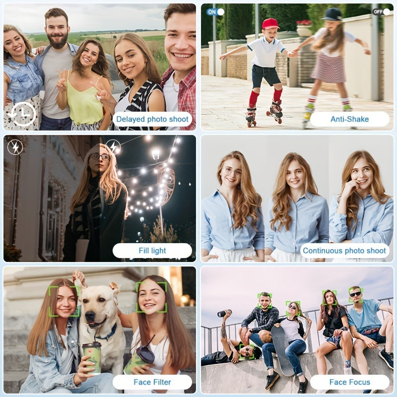 NEW 4K 60FPS HD Camcorder, Support External Microphone, WIFI Transmission And HD Output, Six-axis Anti-shake, Remote Control Operation, Accurate Autofocus, 3.0-inch Capacitive Touch Screen That Can Be Rotated By 270 Degrees, 80-degree Angle