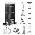VEVOR Multi-Purpose Folding Ladder 7-in-1 3/4/5 Step 15.5ft with Scaffolding Plank/No accessories