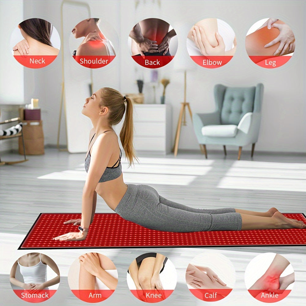 63'' X 23.6'' LED 660Nm Red Light Therapy Mat 850Nm Near Infrared Light Therapy Devices Large Pads for Whole Full Body, Father 'S Day Gift