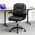 7-Point Massage Executive Office Chair with Massage And Footrest Reclining Computer Chair with High Back Soft Leather Home Office Desk Chair