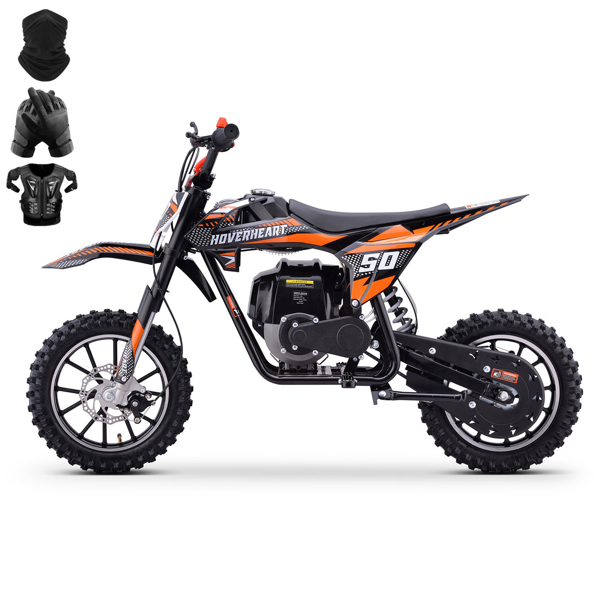 Gas Motocross Bike with 40cc 4-Stroke Engine — 2.50-10 Off-Road Tires and Pull-Start Operation