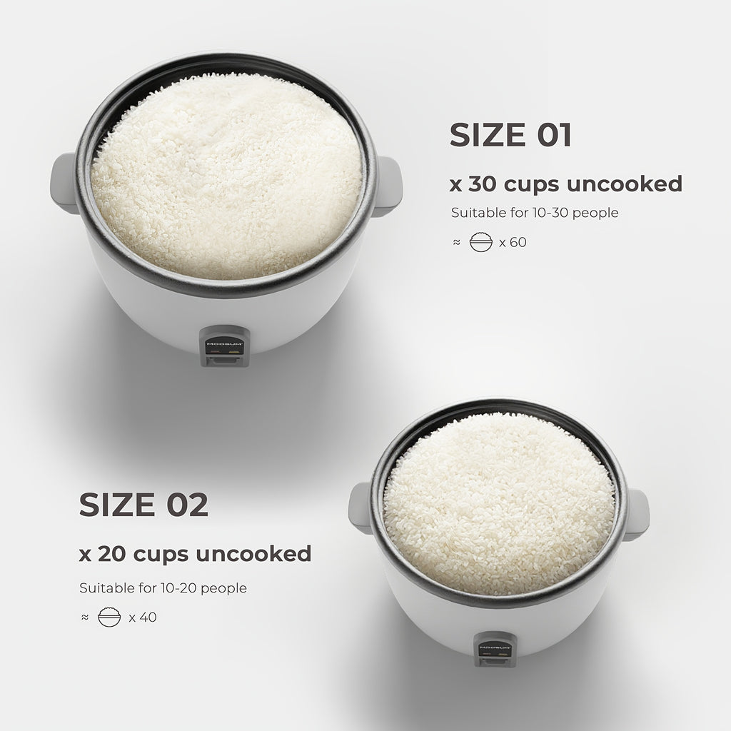 MOOSUM Commercial Rice Cooker, with a Large Capacity of 30 Cups Uncooked And 60 Cups Cooked, Features One-Touch Operation And a 12-Hour Keep Warm Function, Making It User-Friendly And Easy to Clean