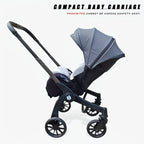 Lightweight Foldable Stroller, Dual-Directional Push with Adjustable Canopy, Metal Frame with Safety Harness, Designed for Newborns, Portable and Airplane-Friendly, Suitable for Outdoor Travel and Holiday Gifting