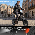 Electric Bike For Adults, 14" Ebike With 350W Motor, 36V7.8AH Battery, Commuter Electric Bicycle Dual Disc Brake, Front And Rear Suspension