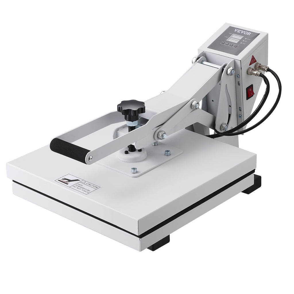 VEVOR Heat Press, Heat Press Machine for T-Shirt, Fast Heating, Power Digital Industrial Sublimation Printer for Heat Transfer Vinyl, High Pressure Heat Press 15x15, Easy to Use, White