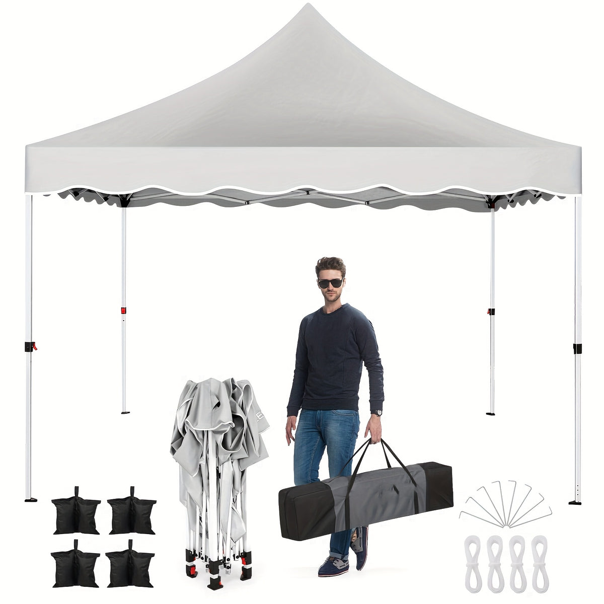 SANOPY 10x10ft Quick-setup Pop-up Tent | Fully Waterproof, Sunshade and UV Protection, Time-Saving and Portable, Perfect for Beach Enjoyment