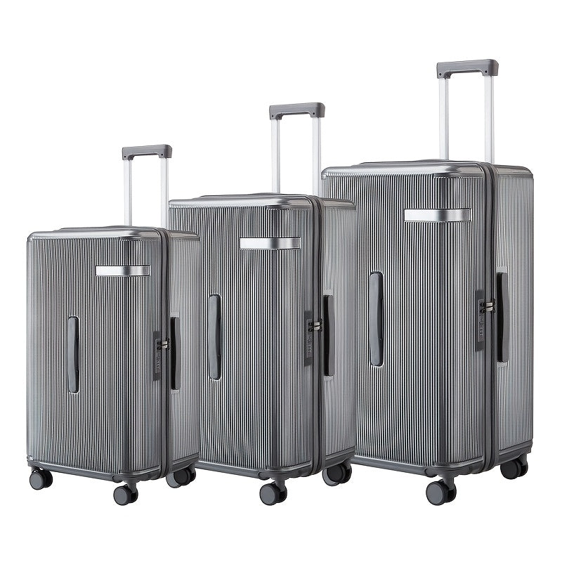 3pcs Luggage Set - Durable 3pcs Family Travel Trolley Suitcase Set, Large Capacity, Quiet Spinner Wheels, Luggage Set. 3pcs Set Combination "20-inch - 24-inch - 28-inch".