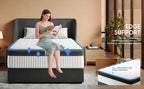 12-inch Full-filled Mattress, Queen Or King Size - Full-size Mattress with Memory Foam And Independent Springs, Medium-firmness, Suitable for Heavy Sleepers - Durable Mattress, Comfortable Bedroom Style, Ergonomically Designed.