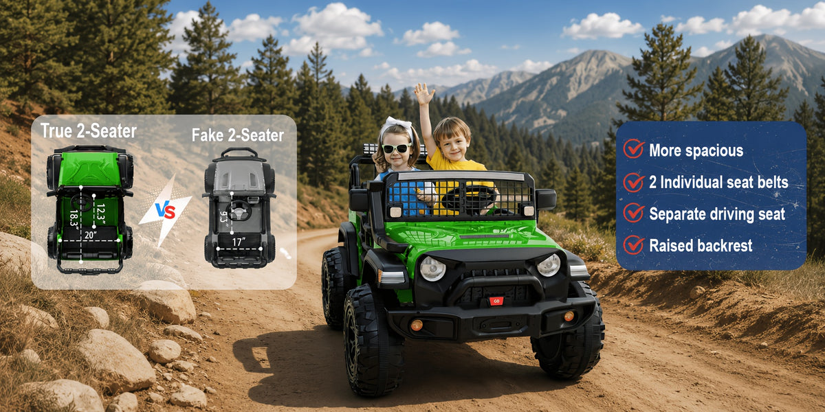 24V 4WD Kids Ride-On UTV Car with Parent Remote Control, 2-Seater, Music, LED Lights, All-Terrain Vehicle for Outdoor Fun, Ideal Gift for Boys And Girls