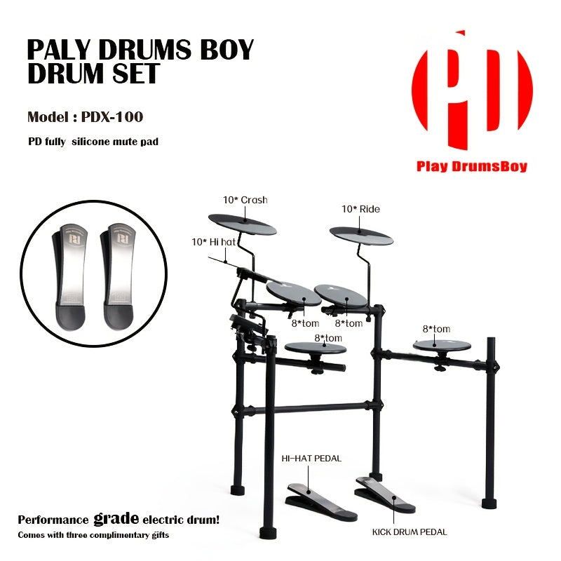 Affordable Electronic Drum Kit, Compact And Portable, Weighing Solely 19.84 LB. Comes with Headphones And Drumsticks Perfect As a Holiday Gift