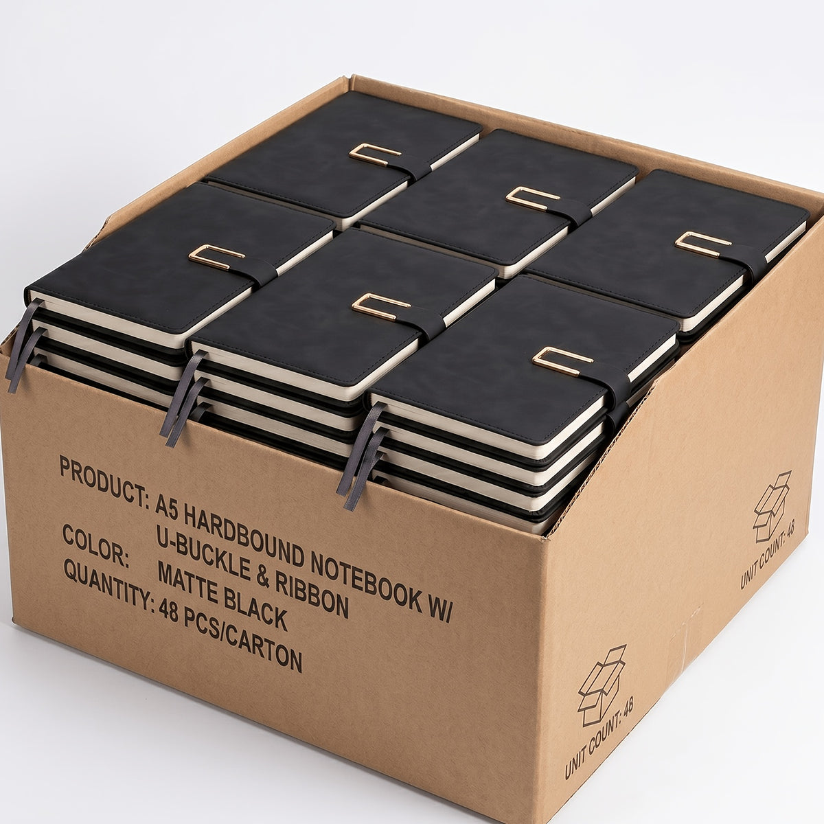 48 PACK Hardcover Leather Notebook, 200 Pages Lined Notebook 80 GSM Thick Durable Paper, Bulk for School Office Business Use, Back to School Supplie, Corporate Procurement Supplie