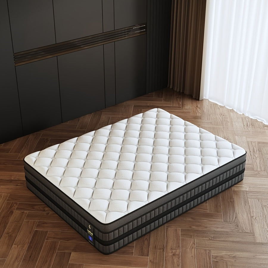 12in/14inch Twin, Full, Queen, King, Mattress Memony Foam And Spring, Medium Firm Mattress For Cooling, Pressure Relief, Edge Support & Motion Isolation Boxed