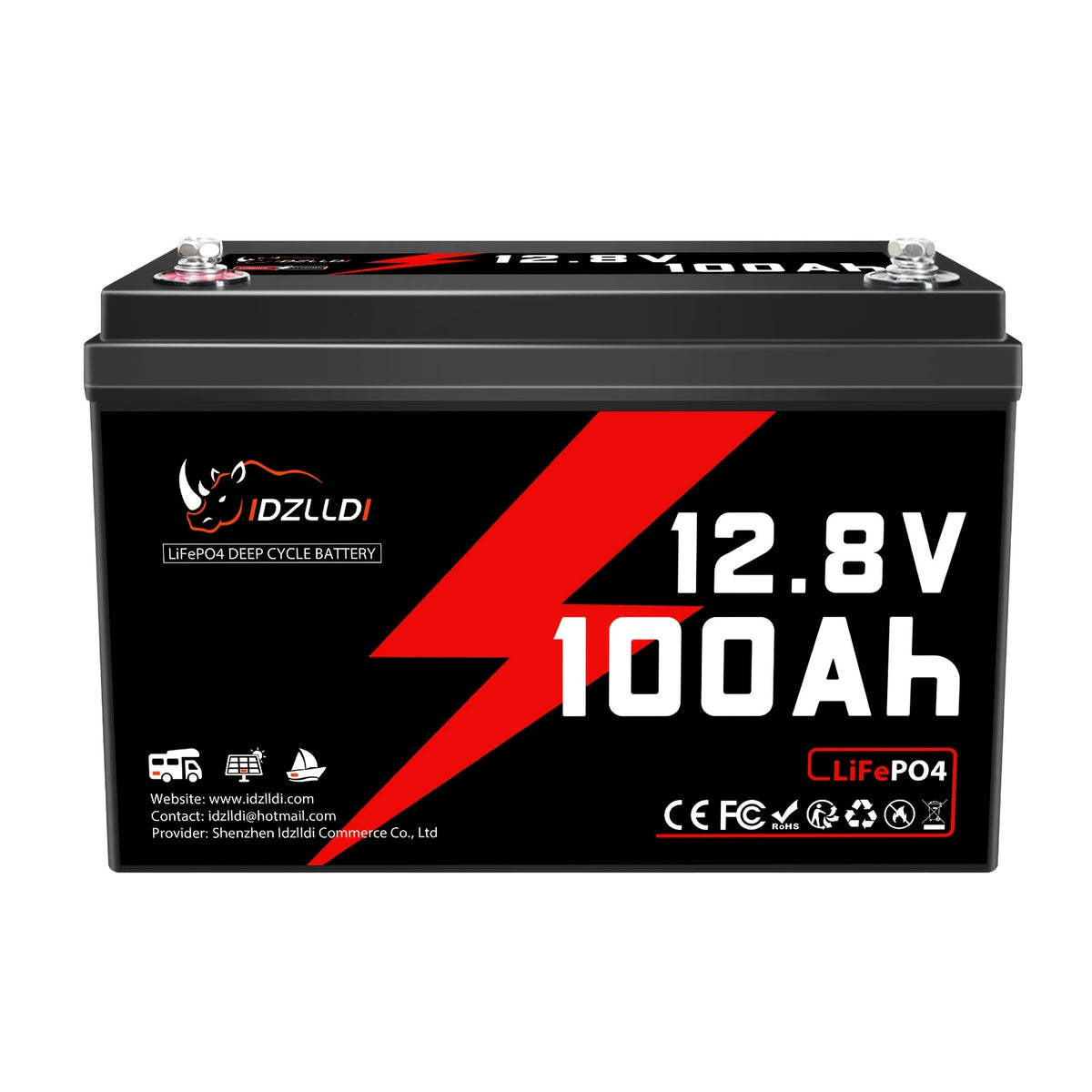 LiFePO4 Lithium Battery | 12V 100Ah/100Ah * 2, 100A BMS, 1280Wh Power Output, Suitable for RV, Solar Energy, Off Grid Systems, And Home Energy Storage