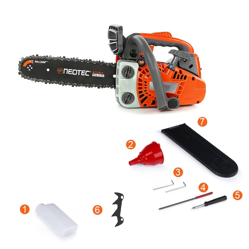 NEO-TEC 12'' Top Handle Gas Chainsaw, 2-Stroke 25.4cc Portable Chain Saws for Trees Gas Powered Wood Cutting