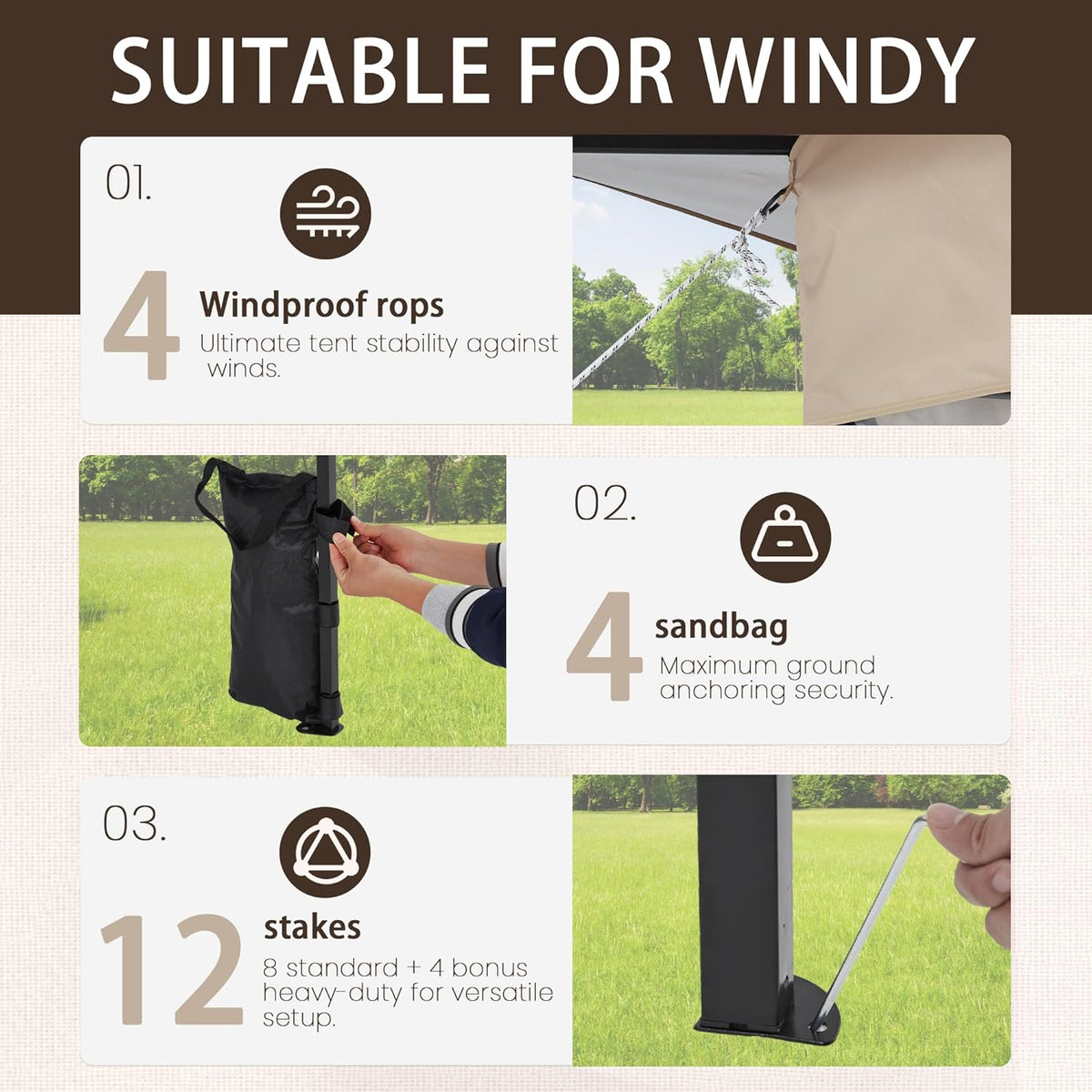 Bezseller Quick Pop-Up Gazebo Tent with Mosquito Netting - Large Portable Outdoor Canopy, Oxford Tarp, Easy Setup Shelter Suitable for Patio, Garden, Backyard Parties, Camping, Picnic, Poolside - Lightweight & Sturdy Frame
