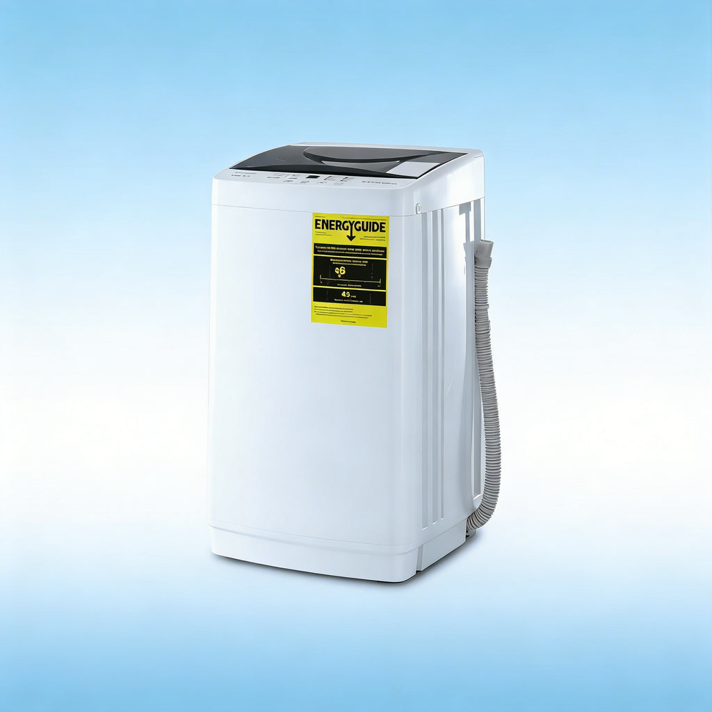 Portable Compact Washing Machine with a 1.1 Cubic Foot Capacity, Featuring 10 Wash Cycles, Ideal for Homes, Apartments, and Dormitories.