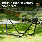 Outdoor Hammock with a Sturdy Stand, Capable of Holding Up to 600 Lbs, Designed for Safety And Stability, Featuring an Anti-Rollover Design, Ideal for And Outdoor Use, Suitable for Backyards And Camping