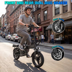 14-Inch Folding Electric Bike with 560W Peak Motor, Top Speed 12-24 MPH, Assist Range 30-32 Miles, Suitable for Adults And Teens, Portable Foldable Commuter E-Bike for Urban Riding, Ideal Gift Option