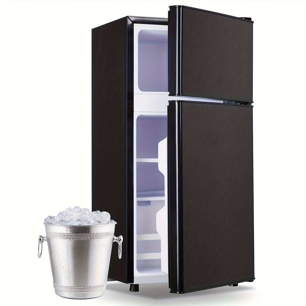 2.4 CU.FT. Mini Fridge with Freezer, Personal Refrigerator, Small Size Refrigerator with 7 Level Adjustable Temperature and Double Door