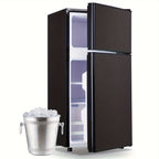 2.4 CU.FT. Mini Fridge with Freezer, Personal Refrigerator, Small Size Refrigerator with 7 Level Adjustable Temperature and Double Door