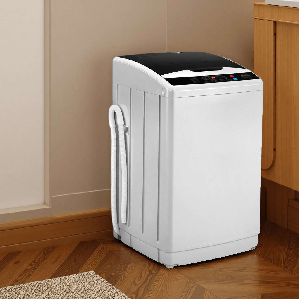 Full Automatic Washing Machine, 15.6/17.6/17.8/25Lbs Top Load Portable Washer with Drain Pump, 10 Wash Programs 8 Water Level Washer and Dryer Combo, 2 in 1 Washer and Dryer for Apartments, RV, Camping