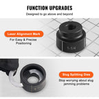 Hydraulic Knockout Punch Kit, VEVOR 15-Ton Conduit Hole Cutter for Wire Pipelines and Construction Sites