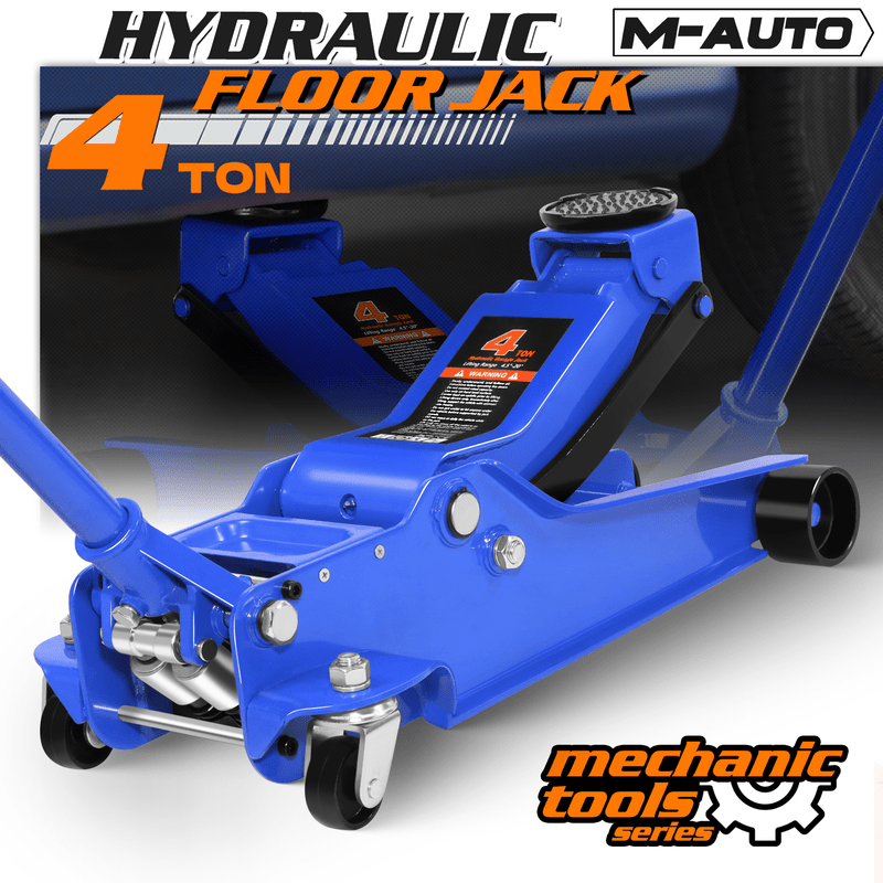 4 Ton Low Profile Hydraulic Trolley Service/Floor Jack, (8000 lbs) Capacity, Lifting Range 4.5"-20"