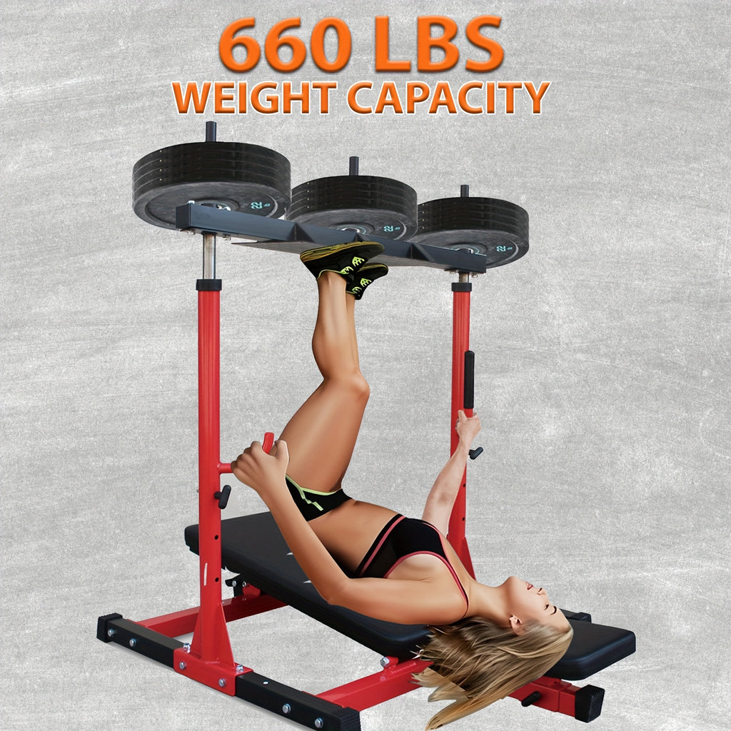 Vertical Leg Press Machine for Home Gym Heavy-Duty Leg Press with Adjustable Leg Resistance, Back And Head Positions Professional Lower Body Strength Trainer for Leg Workouts, 660 Lbs Capacity
