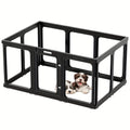 [Dog Enclosure Indoor] Acrylic Dog Enclosure With Entrance - Easy To Set Up And Maintain - Perfect Indoor Play Area For Small To Medium Dogs - Puppy Enclosure Style