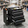 5/8-Drawer Rolling Tool Storage Cabinet with Side Cabinet, Metal Rolling Tool Chest with Wheels And Drawers, Detachable Top Tool Box, High Capacity Tool Storage Cabinet for Workshop Mechanics Garage, for Studios, Garages, Workshops