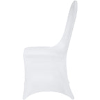 Chair Covers for Wedding and Banquet Seating, White Stretch Spandex Slipcovers for Dining, Stacking and Folding Chairs