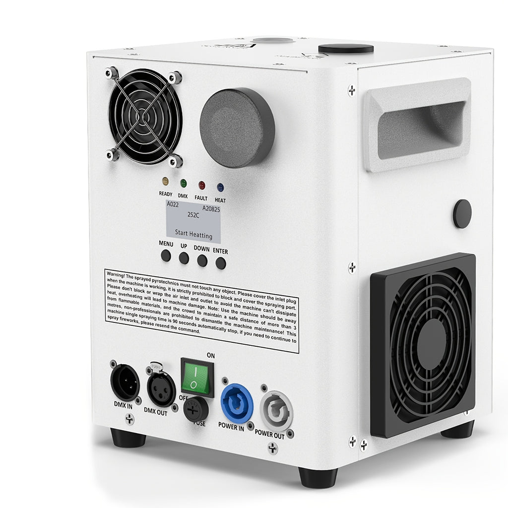 800W Top Spraying Electronic Flower Spraying Machine Stage Equipment Special Effect Machine Smart DMX Control Showing Machine For Wedding Musical Show Opening/Ending Ceremony Cold Spark Machine