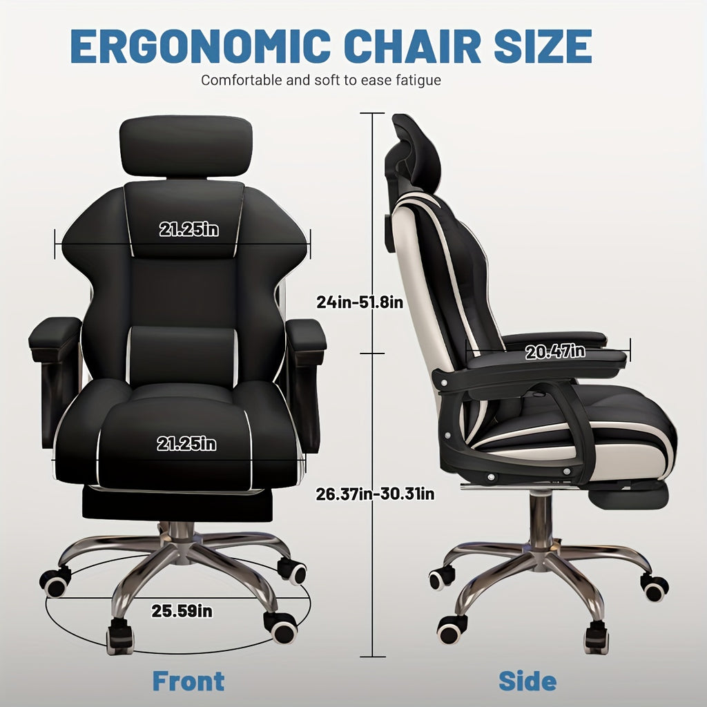 Advanced Computer Chair Home Desk Chair Ergonomic Height Adjustable Chair, Long Chair Armrest-advanced Office Chair Adjustable Height