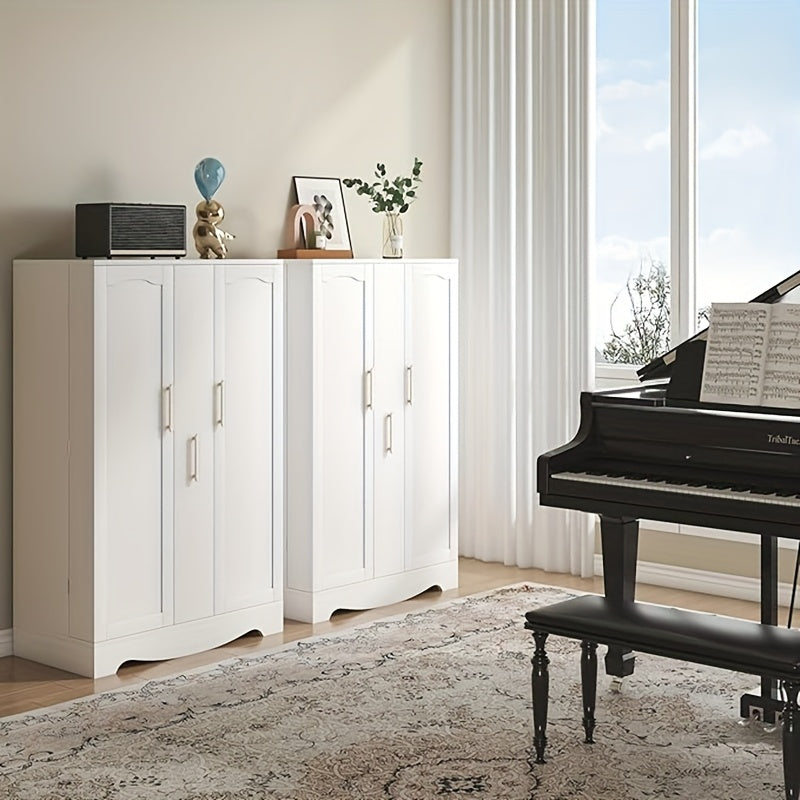 Multifunctional Storage Cabinet 47Inch Kitchen Pantry Cabinet with Drawer, Pantry Storage Cabinet with Adjustable Shelves, White Kitchen Pantry Storage Cabinet, Buffet Cupboards Sideboard