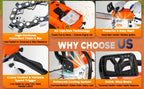 58Cc 2-Stroke Gasoline Chainsaw, Featuring Dual Quick-Switch Bars of 20 Inches And 18 Inches, a Portable Cordless Gasoline Chain Saw Ideal for Felling Trees, Cutting Firewood, Processing Wood, And Trimming Trees